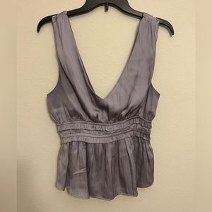 Boutique purple silk tank top